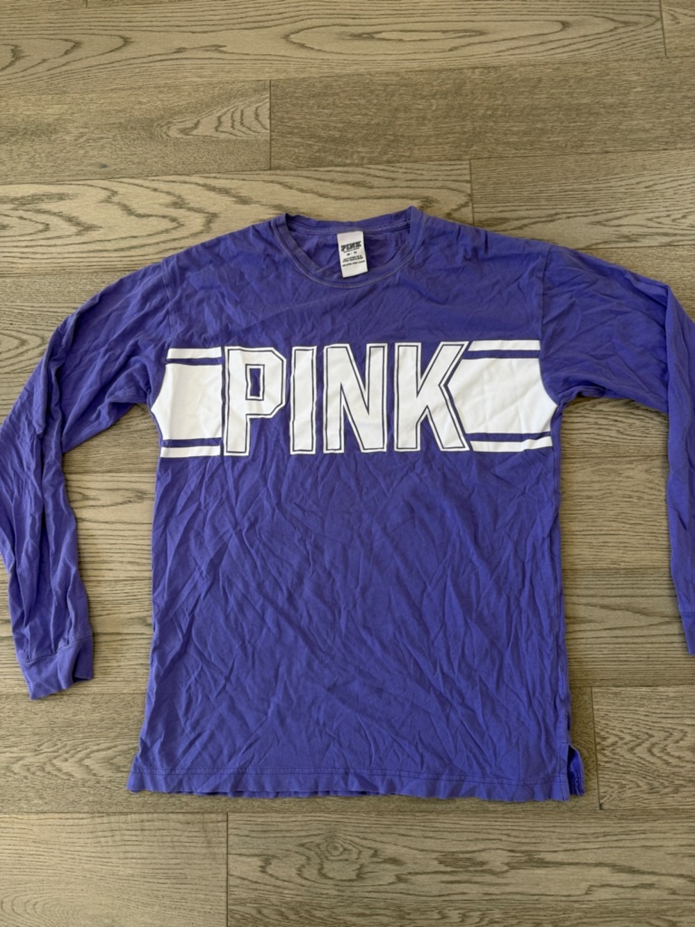 PINK Victoria’s Secret Purple Logo Long Sleeve (Size XS)